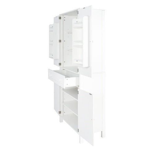 70.87" Tall Kitchen Pantry Cabinet with Drawer & Adjustable Shelves – White Storage Cabinet for Kitchen or Dining Room