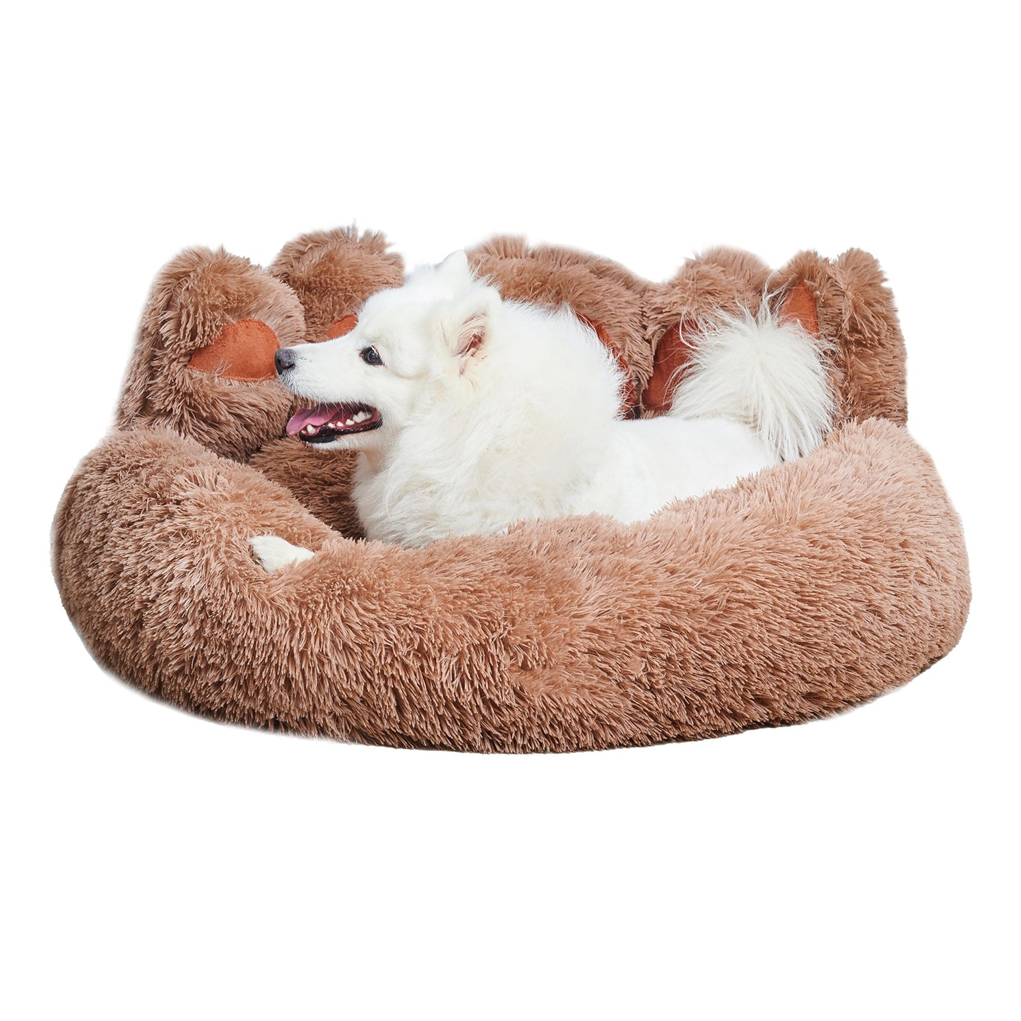 Bear Paw Dog Bed – Cozy Plush Pet Bed for Small & Medium Dogs and Indoor Cats