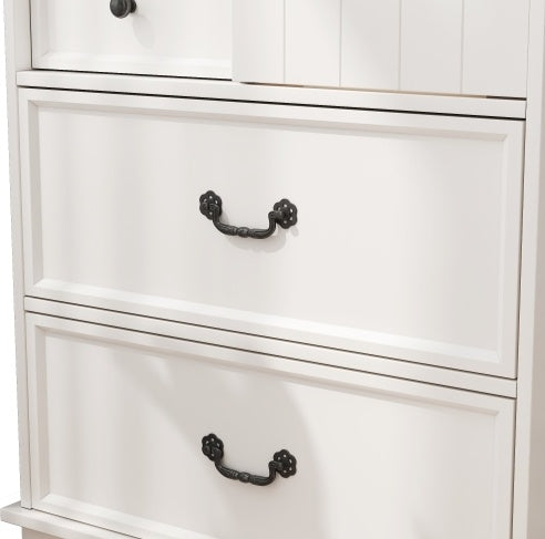 51'' Farmhouse Drawer Chest with Sliding Door
