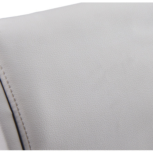 Queen Faux Leather LED Platform Bed – White (Queen Size)