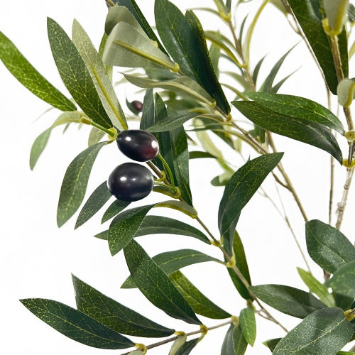 59" Artificial Olive Tree – Pre-Potted Modern Greenery for Any Room