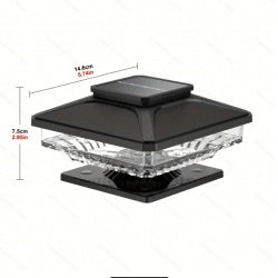6-Pack Outdoor Solar Post Cap Lights – Cold White, IP65 Waterproof, Fits 4x4, 5x5, 6x6 Wood Posts, Dusk-to-Dawn, Easy Install