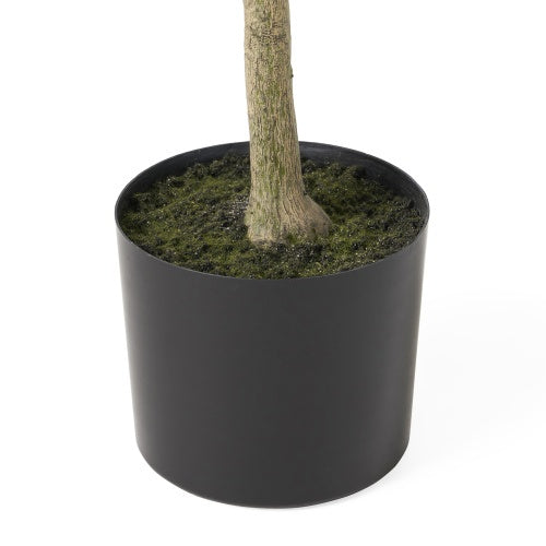 47" Artificial Olive Tree – Pre-Potted Faux Greenery for Small Spaces