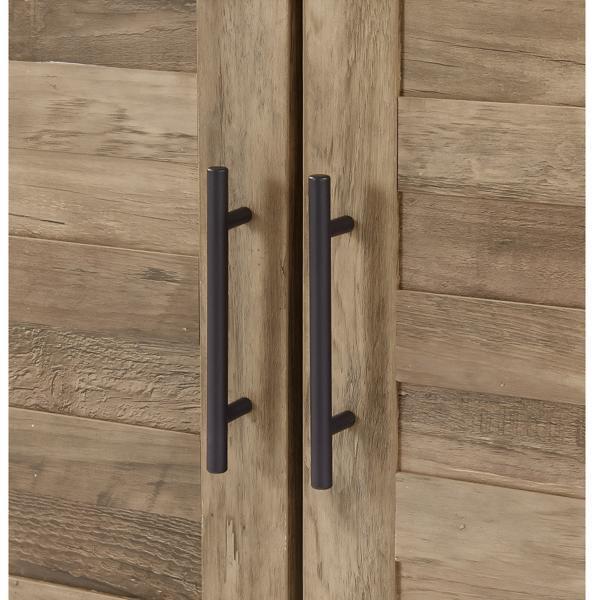 Modern Multi-Function Wardrobe & Storage Rack – Light Wood Finish
