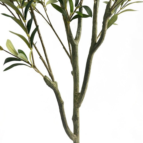 59" Artificial Olive Tree – Pre-Potted Modern Greenery for Any Room