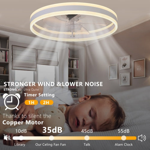 Ceiling Fan with Lighted Dimmable LEDs – Remote Control | TrendyNest Collective