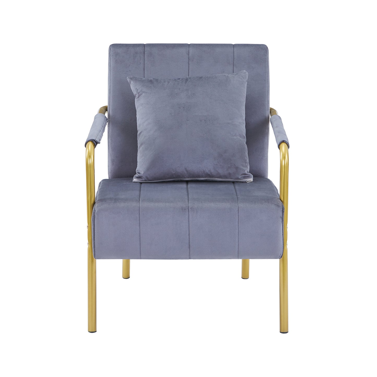 Modern Velvet Accent Chair for Living Room – High Backrest, Solid Wood Frame, Easy Assembly