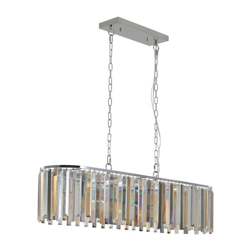 Modern Oval Crystal Chandelier – Luxury K9 Crystal Ceiling Light (Adjustable Chain)