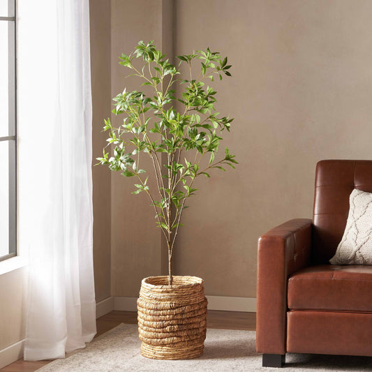 59" Artificial Pieris Tree – Lush Rattan-Inspired Greenery for Every Corner