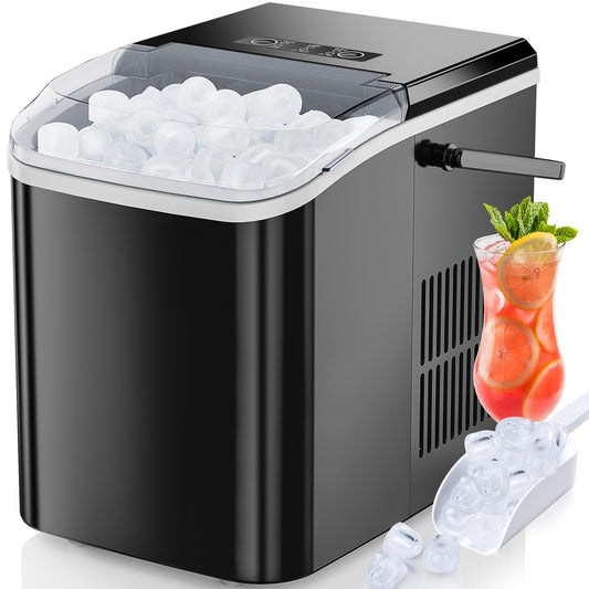Portable Ice Maker – Compact Countertop Ice Machine with 2 Ice Sizes & Self-Cleaning Function