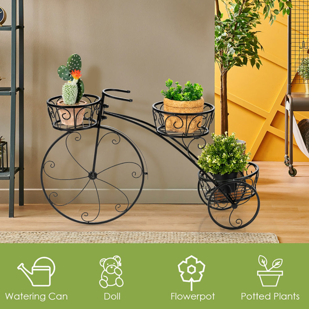 Tricycle Plant Stand – Parisian Style Flower Pot Cart Holder