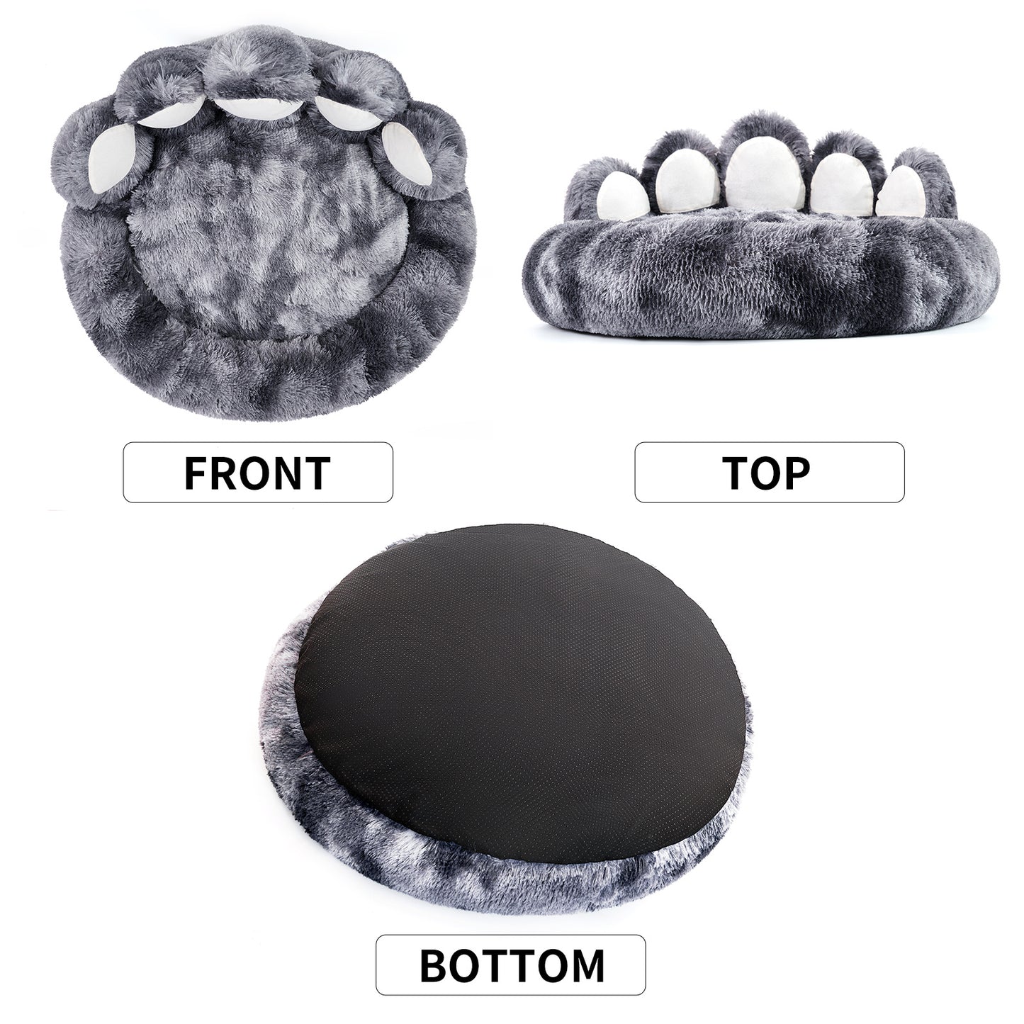 Bear Paw Dog Bed – Cozy Plush Pet Bed for Small & Medium Dogs and Indoor Cats