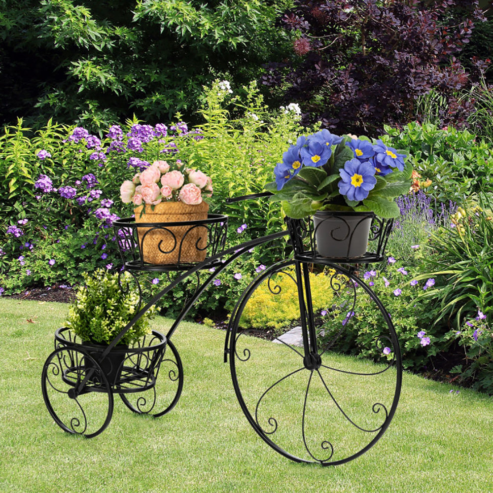 Tricycle Plant Stand – Parisian Style Flower Pot Cart Holder