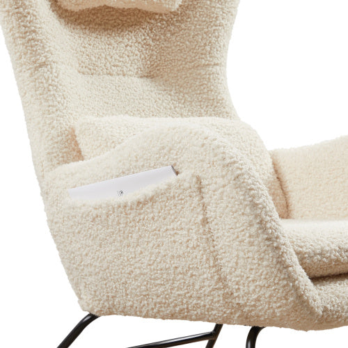 Rocking Chair Nursery, Modern Rocking Chair with High Backrest: