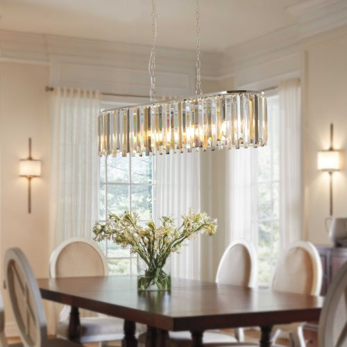 Modern Oval Crystal Chandelier – Luxury K9 Crystal Ceiling Light (Adjustable Chain)